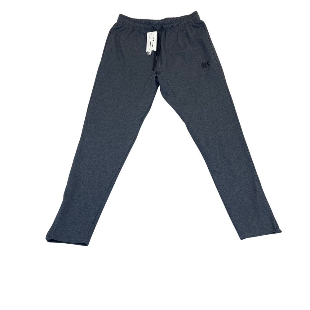 BK Mens Charcoal Gray Athletic Sweatpants Drawstring Waist  Knit Size XXL - New